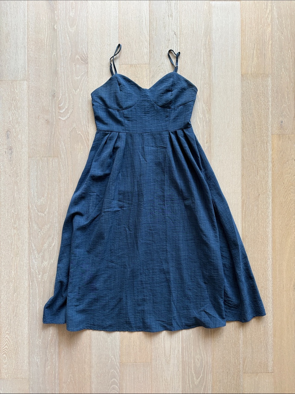 Sweetheart Midi Dress in Navy